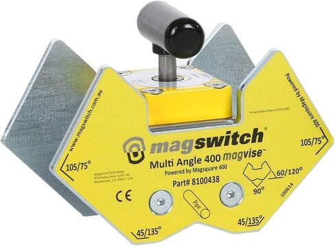مغناطيس لحام بزاوية صغيرة من Magswitch - لملحقات وأدوات لحام تصنيع المعادن، مع قدرات تشغيل/إيقاف مشبك حامل مغناطيسي متعدد الزوايا، قوة حمل 80 رطل in Kuwait