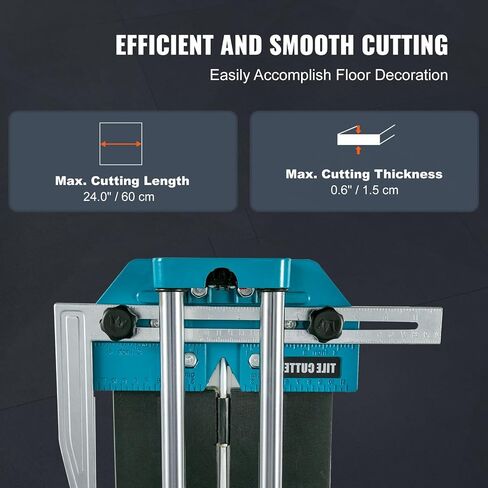 Mophorn 48 Inch Tile Cutter Single Rail Double Brackets Manual Tile Cutter 3/5 in Cap w/Precise Laser Manual Tile Cutter Tools for Precision Cutting (48 Inch) in Saudi Arabia