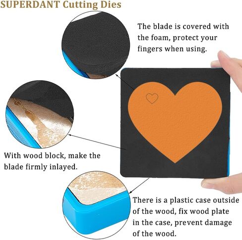 SUPERDANT Leather Dink Coaster Cutting Dies Heart Coffee Drinks Glasses Holder Die Cuts Table Decor Party Favors Leather Mat Dies for Weddings Baby Showers Bridal Showers Birthday Valentine Decor in Saudi Arabia