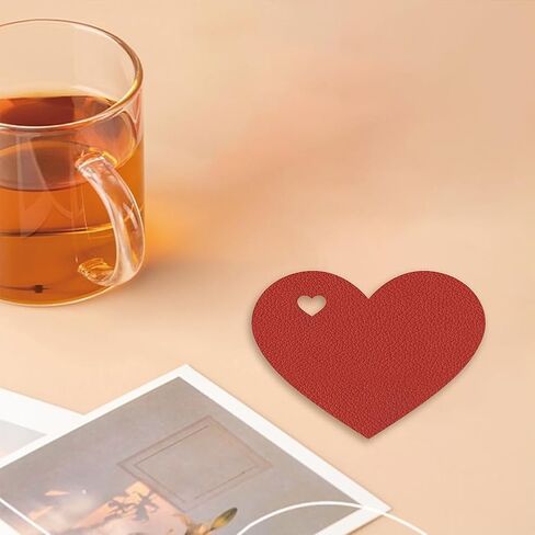 SUPERDANT Leather Dink Coaster Cutting Dies Heart Coffee Drinks Glasses Holder Die Cuts Table Decor Party Favors Leather Mat Dies for Weddings Baby Showers Bridal Showers Birthday Valentine Decor in Saudi Arabia