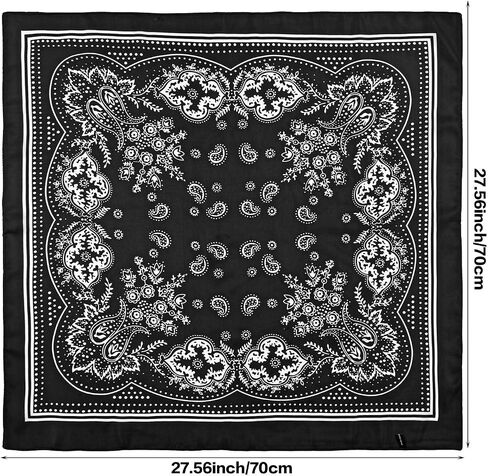 Satin Head Scarf, Like Silk Square Scarf Sleeping Hair Wrapping Bandana Head Scarf Neck Scarf for Women Girls (27.5 In, Black) in Saudi Arabia