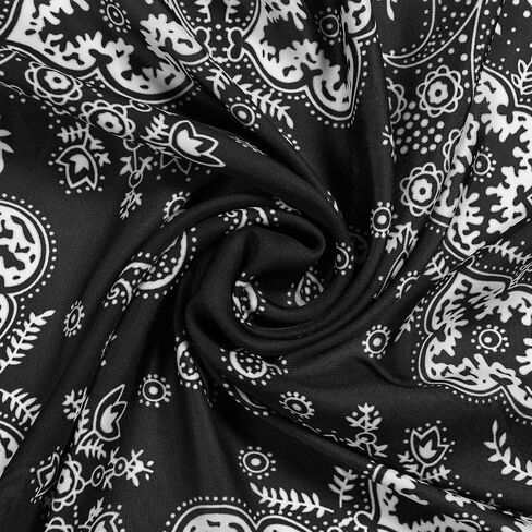Satin Head Scarf, Like Silk Square Scarf Sleeping Hair Wrapping Bandana Head Scarf Neck Scarf for Women Girls (27.5 In, Black) in Saudi Arabia
