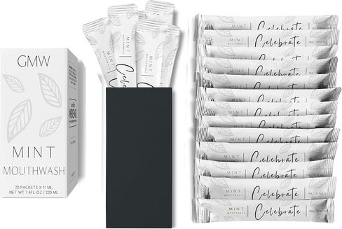 Luxury Mouthwash Packets (20 Individual Packets, Matte Black) in Saudi Arabia