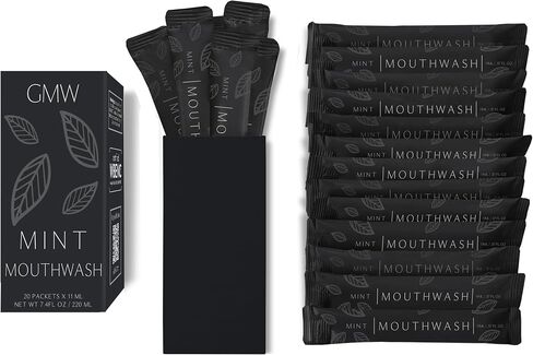 Luxury Mouthwash Packets (20 Individual Packets, Matte Black) in Saudi Arabia
