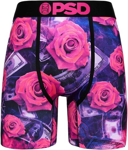 PSD Men's Floral Print Boxer Briefs - 7 Inch Inseam Breathable and Supportive Men's Underwear with Moisture-Wicking Fabric in Saudi Arabia