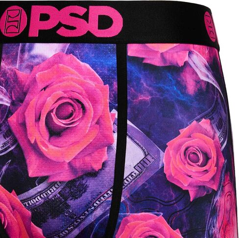 PSD Men's Floral Print Boxer Briefs - 7 Inch Inseam Breathable and Supportive Men's Underwear with Moisture-Wicking Fabric in Saudi Arabia