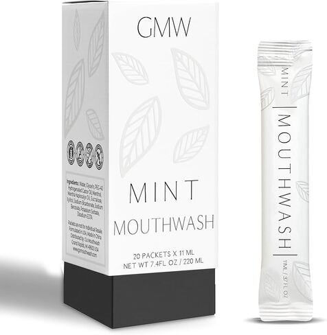 عبوات غسول الفم الفاخرة (20 عبوة فردية، أسود غير لامع) in Kuwait