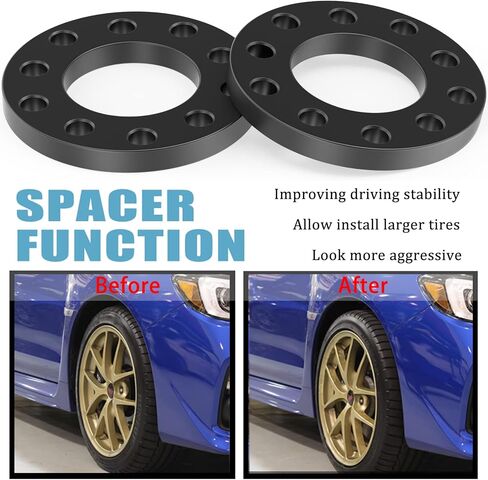 5x4.5 5x114.3 5x4.75 Universal Wheel Spacers for Ford/Jeep/Toyota/Honda/Nissan, 4PCS 1/4" (6mm) Wheel Adapters for Cherokee Liberty Wrangler Mustang Ranger Tacoma Camry Accord Civic CRV 370Z Sentra in Saudi Arabia