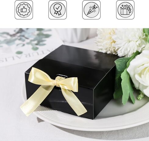 Shindel 12PCS Bridesmaid Proposal Boxes, Black Gift Boxes with Lids Kraft Paper Gift Boxes for Presents Wedding Birthday in Saudi Arabia