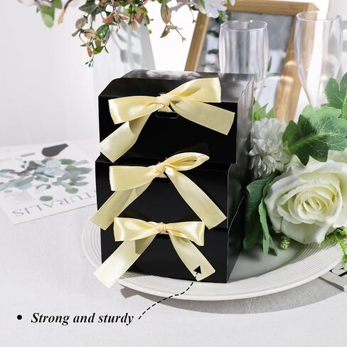 Shindel 12PCS Bridesmaid Proposal Boxes, Black Gift Boxes with Lids Kraft Paper Gift Boxes for Presents Wedding Birthday in Saudi Arabia