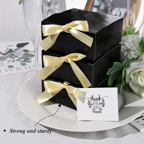 Shindel 12PCS Bridesmaid Proposal Boxes, Black Gift Boxes with Lids Kraft Paper Gift Boxes for Presents Wedding Birthday in Saudi Arabia