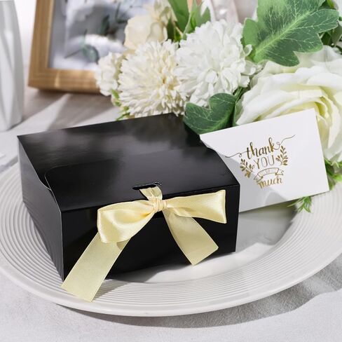 Shindel 12PCS Bridesmaid Proposal Boxes, Black Gift Boxes with Lids Kraft Paper Gift Boxes for Presents Wedding Birthday in Saudi Arabia