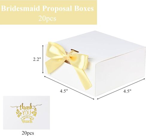 Shindel 12PCS Bridesmaid Proposal Boxes, Black Gift Boxes with Lids Kraft Paper Gift Boxes for Presents Wedding Birthday in Saudi Arabia