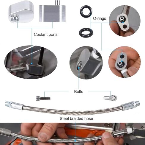 طقم خرطوم تجاوز جسم الخانق LS، أطقم خرطوم متقاطع لمنفذ التبريد/البخار، طقم خرطوم تجاوز جسم الخانق من الألومنيوم مناسب لمحركات سلسلة LS LS1 LSX LM7 LR4 LQ4 LS6 L59 LQ9 LM4 L33 in Kuwait