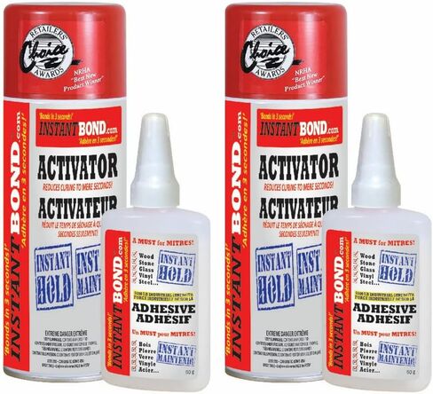 Instant Bond Super Fast Strongest Glue & Accelerator Small Kit 50ml/170g(1) in Saudi Arabia