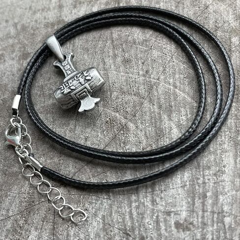 Daikokuten Daikoku God of Wealth Magic Money Hammer Japanese Shinto Buddhism Lucky Good Luck Charm Protection Amulet Safe Travel Talisman Silver Pewter Men's Pendant Necklace w Black Leather Cord in Saudi Arabia