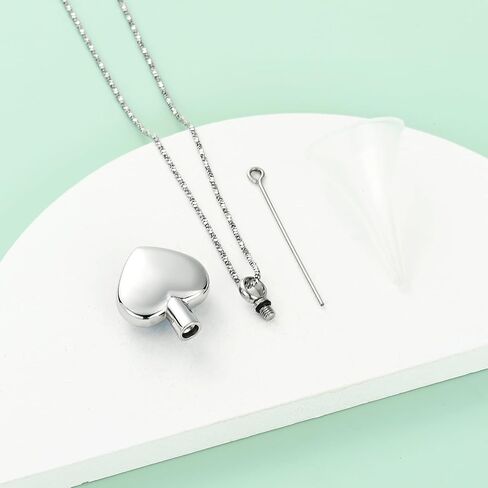 Yinplsmemory Sea Turtle Urn Necklaces for Ashes for Women Men Stainless Steel Crystal Heart Urn Locket Pendant Keepsake Memorial Cremation Jewelry in Saudi Arabia