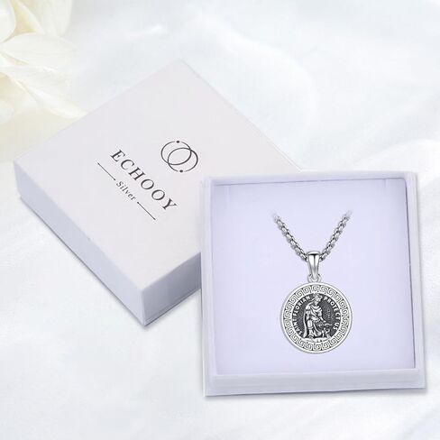 قلادة سانت فلوريان من الفضة الإسترليني عيار 925، قلادة رجال الإطفاء سانت فلوريان، مجوهرات تميمة القديس الراعي، هدية تحمينا للرجال والنساء، 20+2 بوصة in Kuwait