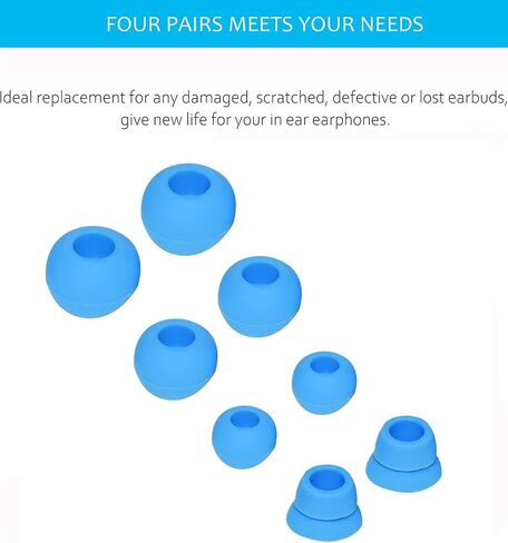 10pcs Black Double Flange Replacement Silicone Earbuds EarTips 4.1mm Connector(Fits PowerBeats 2 wireless) in Saudi Arabia