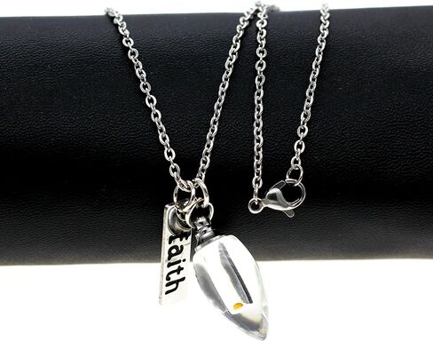 Uloveido Mustard Seed Faith Christian Religious Pendant Necklace, Stainless Steel, Charm Openable Bottle Case in Saudi Arabia