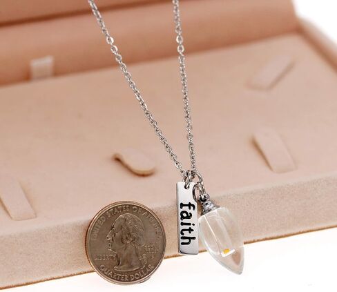 Uloveido Mustard Seed Faith Christian Religious Pendant Necklace, Stainless Steel, Charm Openable Bottle Case in Saudi Arabia