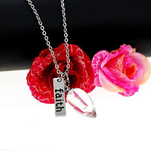 Uloveido Mustard Seed Faith Christian Religious Pendant Necklace, Stainless Steel, Charm Openable Bottle Case in Saudi Arabia