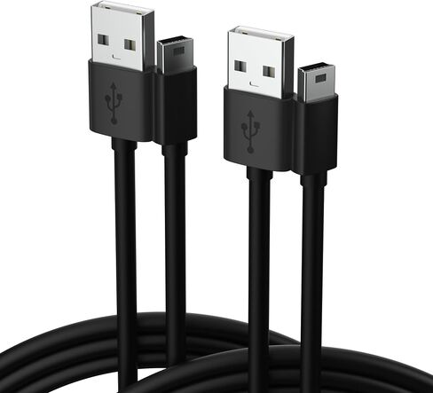 كابل بيانات USB صغير إلى Mini B - بطول إضافي 15 قدم. كابل Mini B مع جودة فائقة لمزامنة البيانات والشحن متوافق مع PS3، وDash Cam، والكاميرات الرقمية، وPDA، والماسحات الضوئية، وما إلى ذلك. (15 قدمًا) in Kuwait