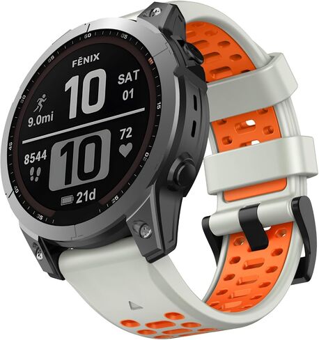 ISABAKE Compatible with Fenix 6 Band 22MM Easy-fit Soft Silicone Watch Bands Replacement for Fenix 7/Fenix 6 Pro/Fenix 5/Fenix 5 Plus/Approach S60/S62/Quatix 6 Smartwatches in Saudi Arabia