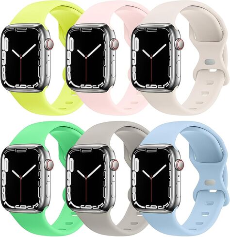 Sport Loop Band for Apple Watch, 38mm-45mm, Soft and Durable Silicone, Vibrant Colors, Easy Installation and Removal, 2 Year Warranty in Saudi Arabia