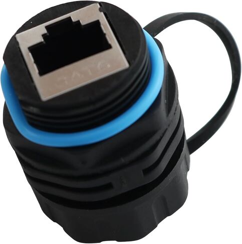 RJ45 Panel Mount Waterproof Connector Lonlonty IP68 Shielded Industrial Panel Mount Bulkhead Ethernet LAN Pass Through Connector in Saudi Arabia