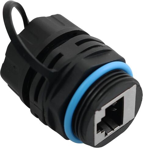 RJ45 Panel Mount Waterproof Connector Lonlonty IP68 Shielded Industrial Panel Mount Bulkhead Ethernet LAN Pass Through Connector in Saudi Arabia