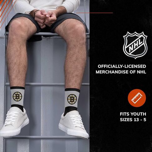 For Bare Feet NHL Youth Surge Socks - All Weather Performance - Machine Washable - Boys & Girls - Comfortable socks for Game in Saudi Arabia