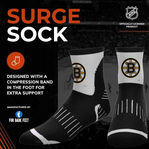 For Bare Feet NHL Youth Surge Socks - All Weather Performance - Machine Washable - Boys & Girls - Comfortable socks for Game in Saudi Arabia