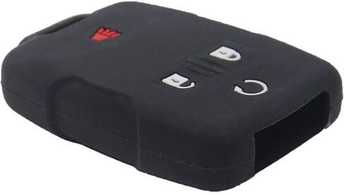 2pcs Silicone 4 Buttons Smart Key Fob Cover Remote Keyless Entry Bag Compatible with Chevrolet Silverado Colorado 2017 2018 M3N32337100 13577770 13577771 GMC Sierra Yukon Cadillac, Black+Blue in Kuwait