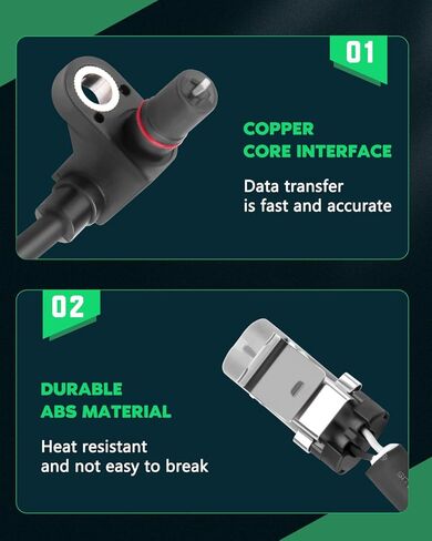 مستشعر سرعة عجلة ABS أمامي يسار أو يمين من SCITOO مناسب لـ 2005 2006 لسيارة شيفروليه إكوينوكس، 2006 لسيارة بونتياك تورنت، 2002 2003 2004 2005 2006 2007 لسيارة Saturn Vue ALS1344 in Kuwait