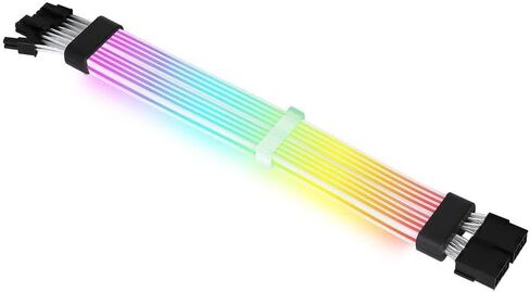 SAMA 2x8PIN ARGB Extension Cable Addressable 5V 3pin connectors Aura Sync for CPU PCI-e Double Side Cable Kit Black in Saudi Arabia