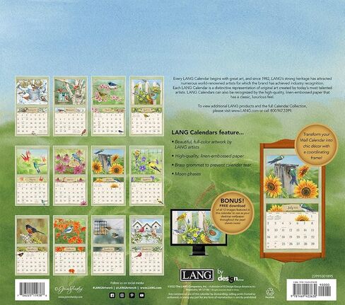 LANG BIRDS IN THE GARDEN 2023 WALL CALENDAR in Saudi Arabia