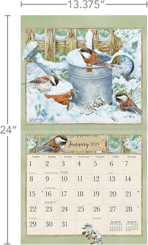 LANG BIRDS IN THE GARDEN 2023 WALL CALENDAR in Saudi Arabia