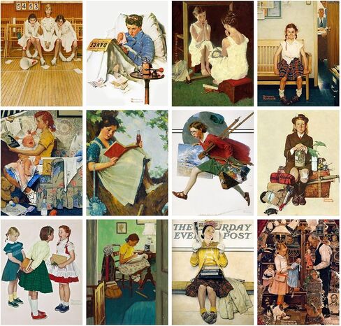 2024 Wall Calendar [12 pages 8"x12"] Norman Rockwell Awesome Girls Magazine Cover Art Vintage Poster in Saudi Arabia