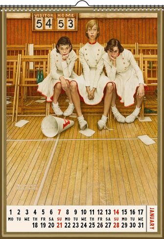 2024 Wall Calendar [12 pages 8"x12"] Norman Rockwell Awesome Girls Magazine Cover Art Vintage Poster in Saudi Arabia