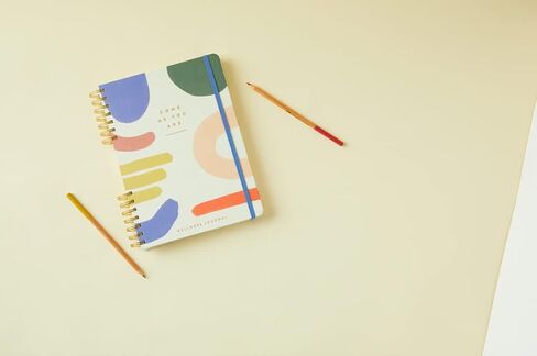 DesignWorks Ink Green Live Well Spiral Mindfulness Notebook Guided Gratitude and Wellness Journal Undated Daily Planner With Self Care and Activity Prompts and Stickers, 7.5" x 10.25 in Saudi Arabia
