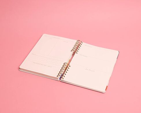 DesignWorks Ink Green Live Well Spiral Mindfulness Notebook Guided Gratitude and Wellness Journal Undated Daily Planner With Self Care and Activity Prompts and Stickers, 7.5" x 10.25 in Saudi Arabia