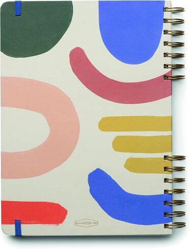 DesignWorks Ink Green Live Well Spiral Mindfulness Notebook Guided Gratitude and Wellness Journal Undated Daily Planner With Self Care and Activity Prompts and Stickers, 7.5" x 10.25 in Saudi Arabia