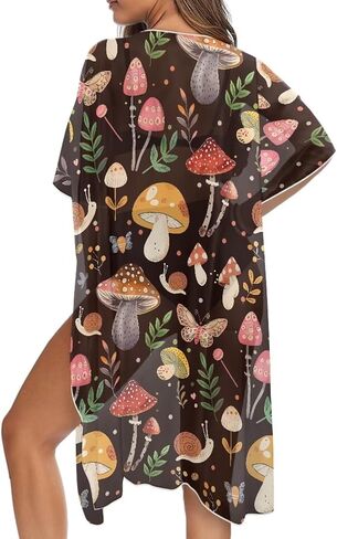 Womens Kimono Swimsuit Coverups Casual Loose Long Bathing Suit Cover Up Summer Beach Coverup in Saudi Arabia