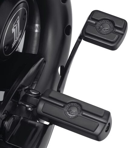وسادة دواسة الفرامل Willie G Skull صغيرة متوافقة مع Harley Davidson XG XL Dyna FX Softail باللون الأسود in Kuwait