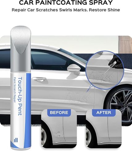طلاء Touch Up متوافق مع رقائق Audi Exact Match وNicks Touch Up - فضي ثلجي معدني - LX7W in Kuwait