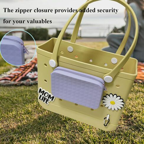 GBYAN Phone Holder Accessories for Bogg Bag, Silicone Phone Bag with Key Holder and Decorative Charms for Bogg Bag, Insert Wallet Case Attachment for Beach Tote Bag in Saudi Arabia