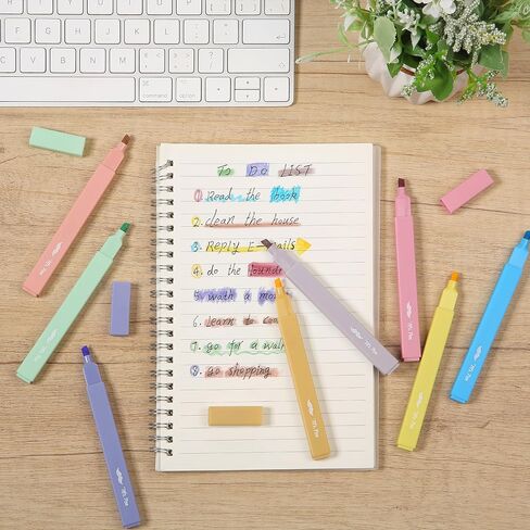 Mr. Pen- Aesthetic Highlighters, 8 pcs, Chisel Tip, Assorted Colors, Cute Highlighters Assorted Colors, Bible Highlighters and Pens No Bleed, No Bleed Highlighters for Bible Pages No Bleed in Saudi Arabia