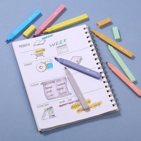 Mr. Pen- Aesthetic Highlighters, 8 pcs, Chisel Tip, Assorted Colors, Cute Highlighters Assorted Colors, Bible Highlighters and Pens No Bleed, No Bleed Highlighters for Bible Pages No Bleed in Saudi Arabia