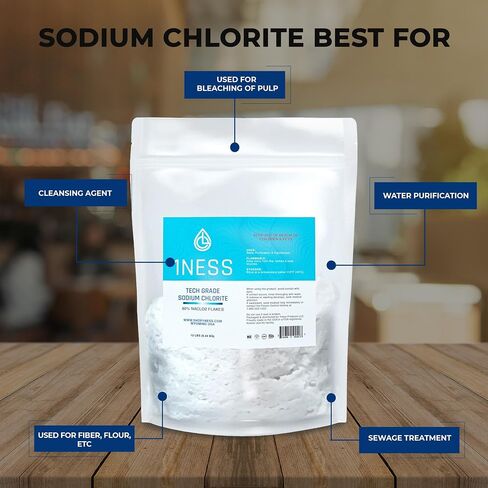 Tech Grade Sodium Chlorite 80% Flakes - Pure & Natural | (6 LBS) in Saudi Arabia
